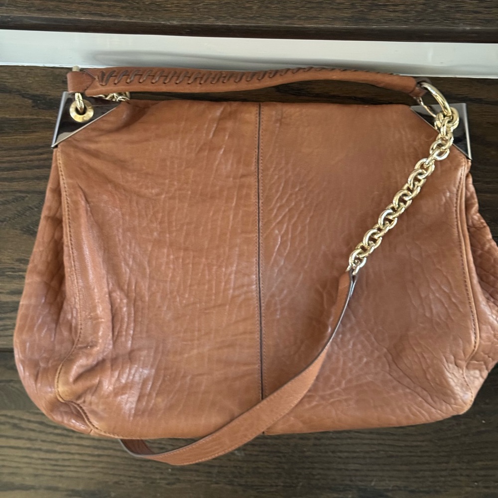 Henri Bendel Brown Leather Shoulder Bag